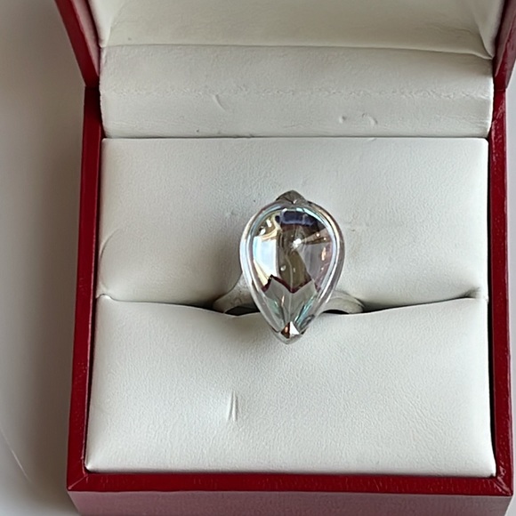 Ring Baccarat Flures De Psydelic crystal ring sterling silver size 7.5 - Picture 5 of 7